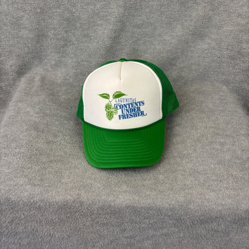 Lagunitas Trucker Hat Men OSFA Green White Brewing Beer Snapback Cap